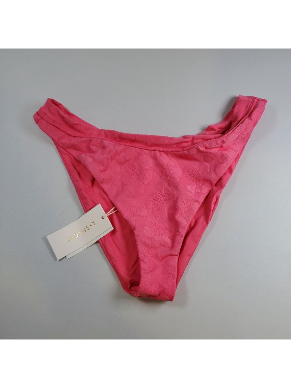 L*Space Mercer Classic Bikini Bottom Size XL NWT Swimwear Low Waist Pink